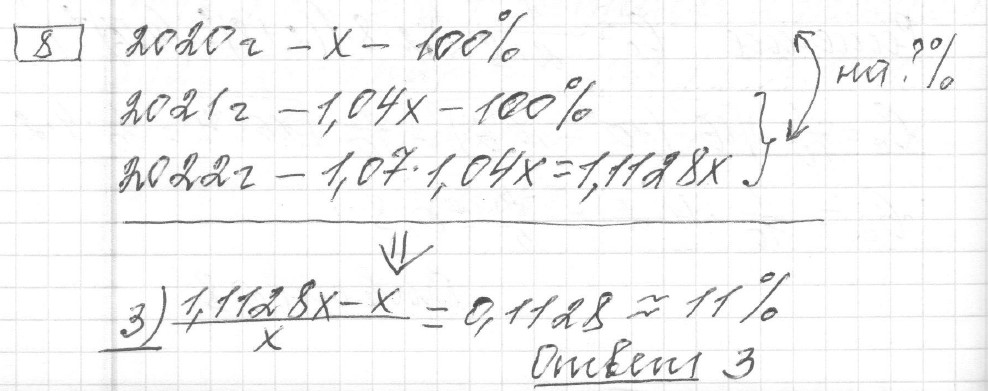 разбор решения задание 8, вариант 21 - ЕГЭ 2024 математика базовый уровень Лысенко 40 вариантов